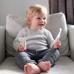 LED inspection light feature on Jack N' Jill Tickle Toothbrush replacement heads.