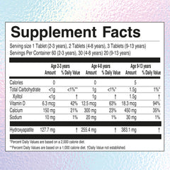 Packaging showing 60 strawberry-flavored calcium chews