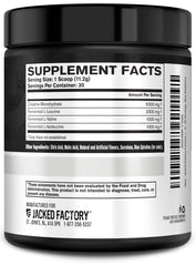 Serving size and ingredient overview for 30 servings