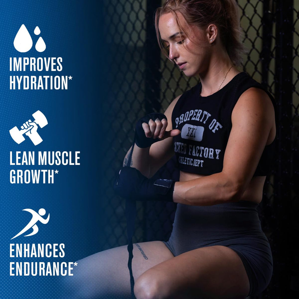 Container with blue raspberry flavor visuals