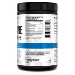 Product packaging and serving information for blue raspberry flavor