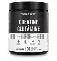 Jacked Factory Creatine + Glutamine bottle front view
