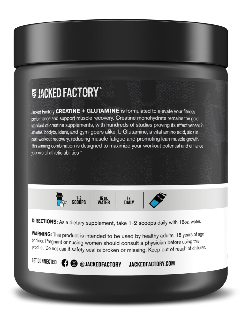 Athlete performing weight training with Creatine + Glutamine