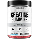 Jacked Factory Creatine Monohydrate Gummies blue raspberry bottle label