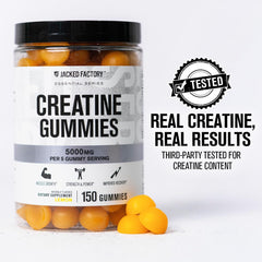 Ingredients label for Jacked Factory Creatine Monohydrate Gummies