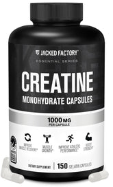 Front view of Jacked Factory Creatine Monohydrate Capsules bottle