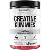 Bottle and packaging of Jacked Factory Creatine Monohydrate Gummies Watermelon flavor
