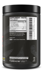 Nutrition facts panel close-up for EAA Surge Pineapple