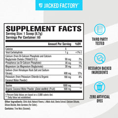 Taurine and coconut water notes on HYDRASURGE label emphasize vitality.