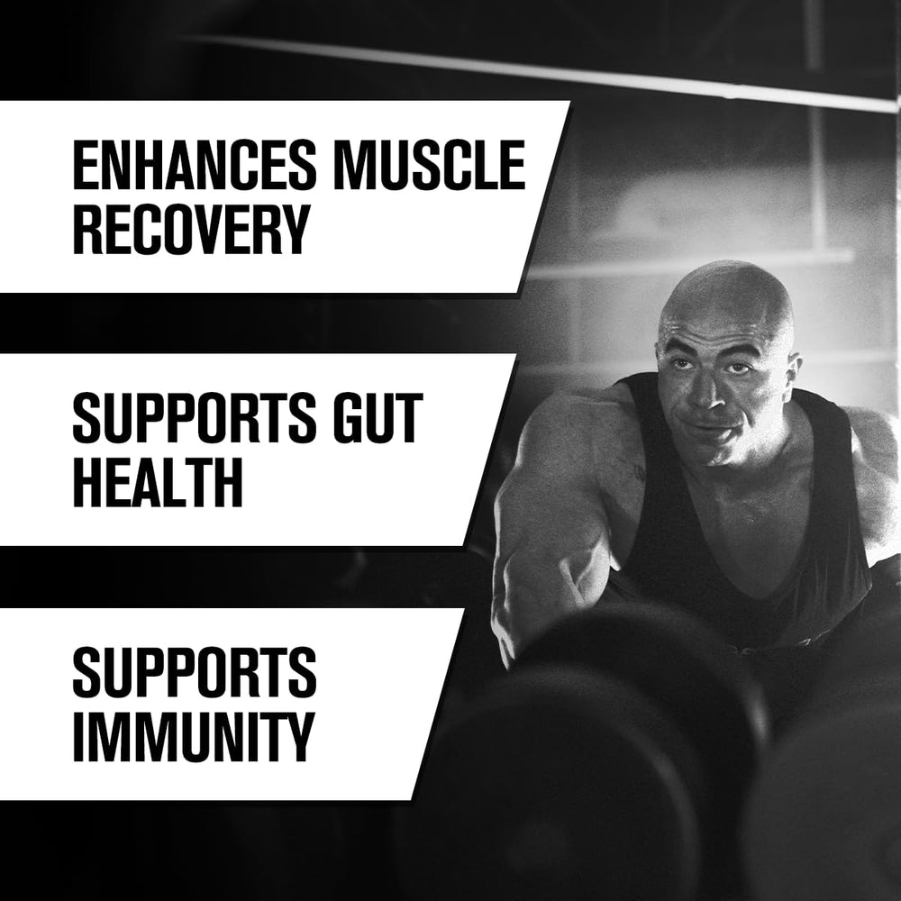 Unflavored vegan fermented L-Glutamine capsules