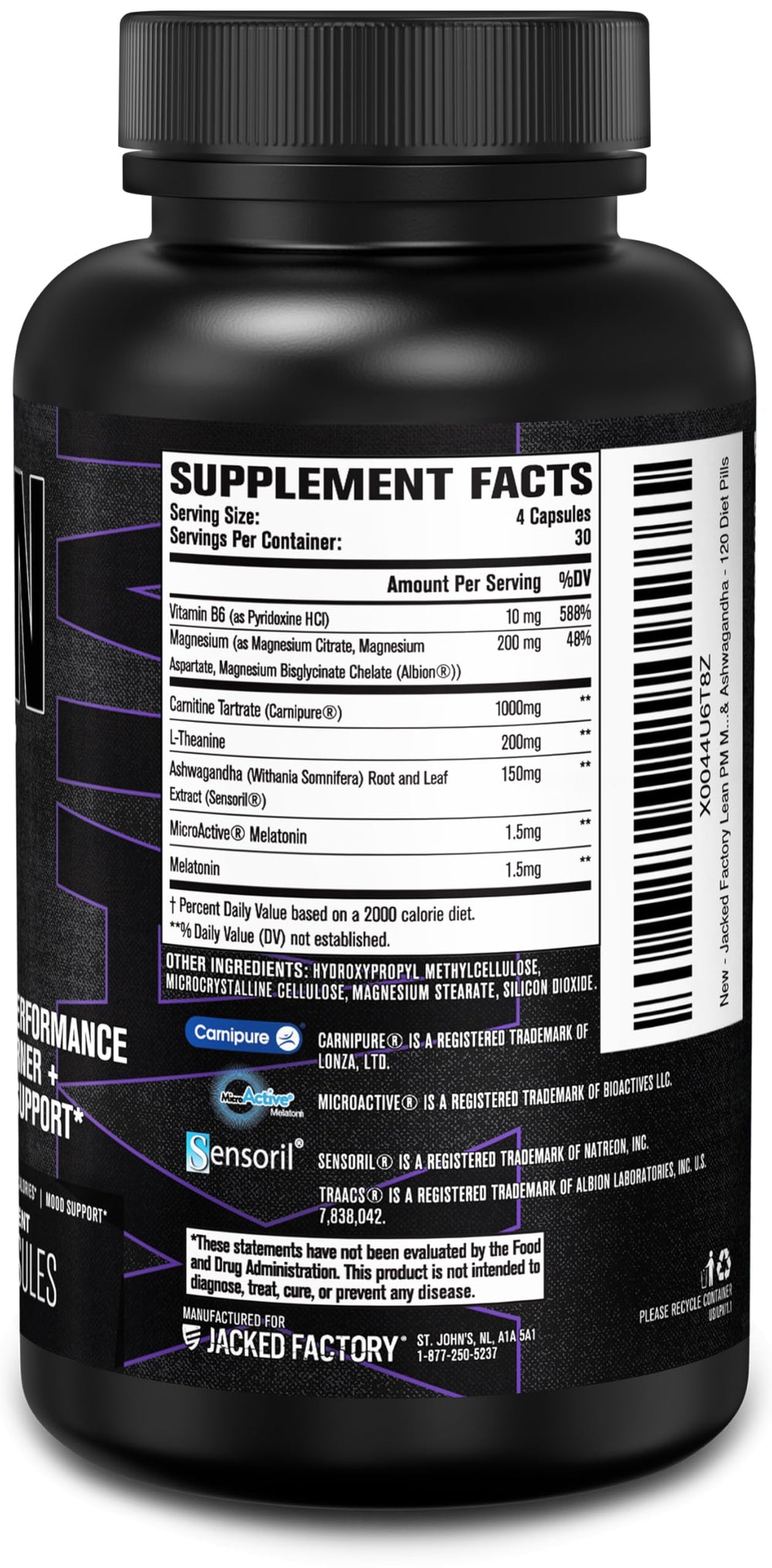 Carnipure Carnitine Tartrate shown as part of Lean PM Max