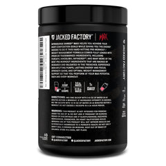 Jacked Factory Nitrosurge Shred Max shaker-ready setup supports quick preworkout routines.