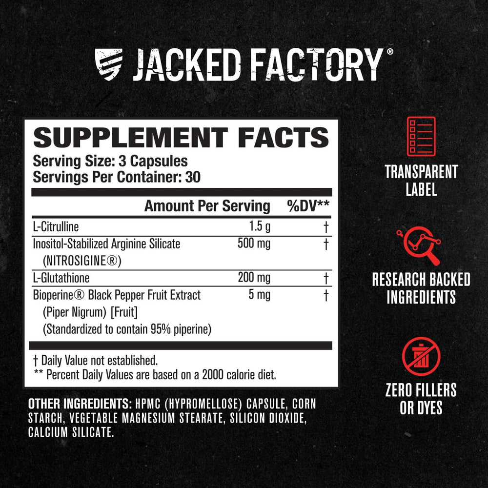 Usage directions for Jacked Factory N.O. XT