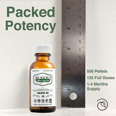 125-dose bottle packaging for Silicea 6X