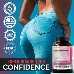 Jadee Curve Gainer bottle pouring demonstrates easy daily intake toward curve goals.