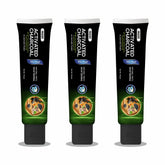Front view of Jagat Activated Charcoal Toothpaste Pack of 3