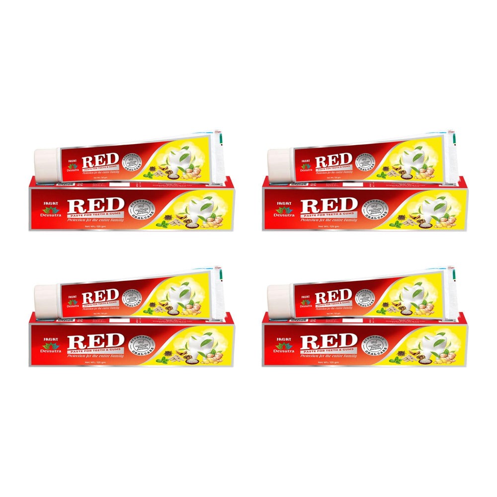 Jagat Herbal Red Toothpaste Pack of 4 tubes