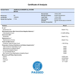 Capsule close-up showing activated charcoal and detox ingredients