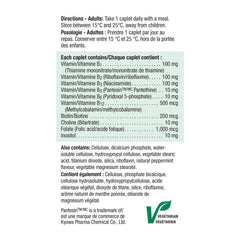 Label highlighting vitamins B12, Biotin, and Folic Acid