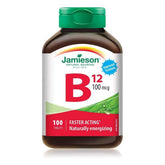 Jamieson B12 100 mcg methylcobalamin bottle - front view