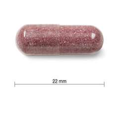 Two cranberry capsules representing daily usage