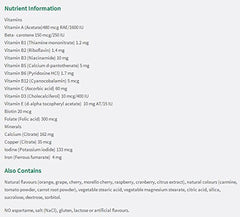 Illustration of animal-shaped chewable vitamins for kids