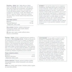 Serving directions and dosage information on Jamieson packaging
