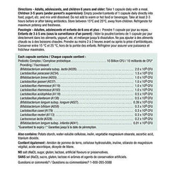 Jamieson Probiotic 10 Billion 130 vegan capsules packaging label