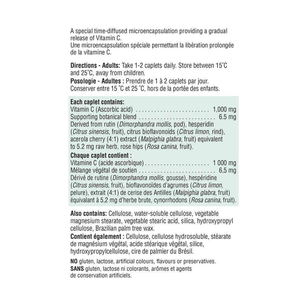 Front packaging of Jamieson Vitamin C 1,000 mg Timed Release