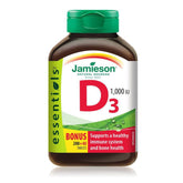 Jamieson Vitamin D3 1000 IU bottle label – 240 tabs
