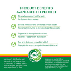 Bottle of Jamieson Vitamin D3 chewables Tangy Orange 1000IU