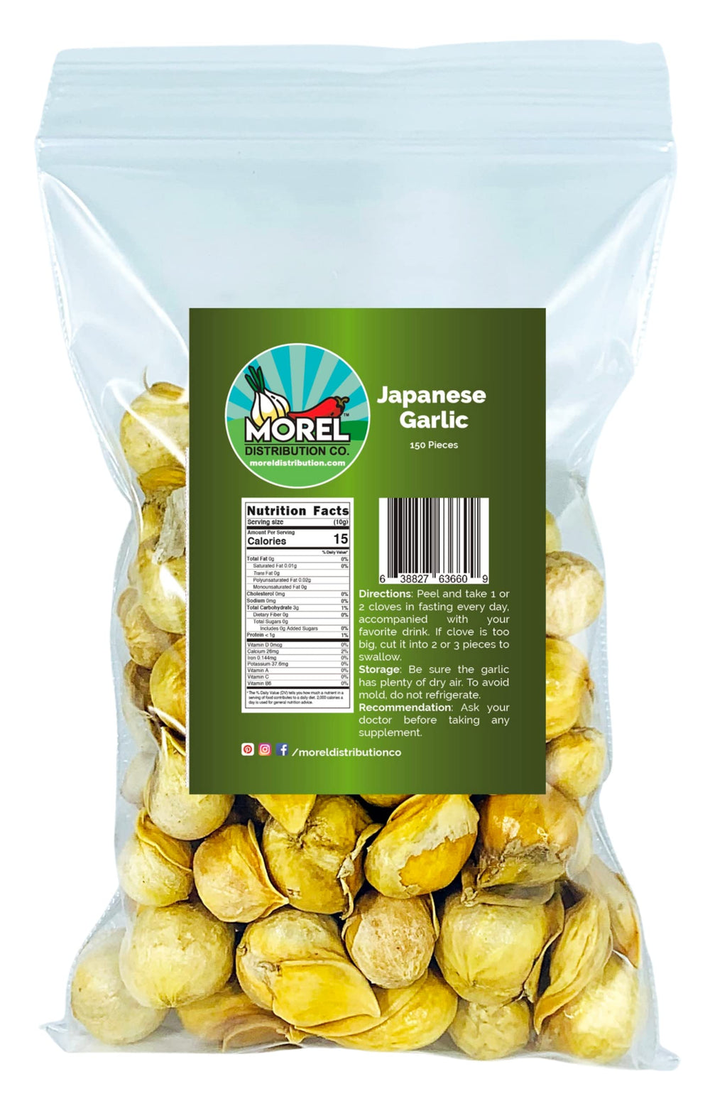Bottle of Japanese Garlic AJO Japones 100% Natural