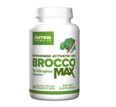 Front view of Jarrow BroccoMax 60 capsules bottle