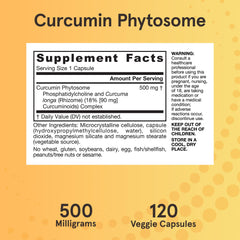 Supplement facts panel for Curcumin Phytosome Meriva