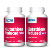 Front view of Jarrow Formulas Glutathione Reduced 500 mg bottle