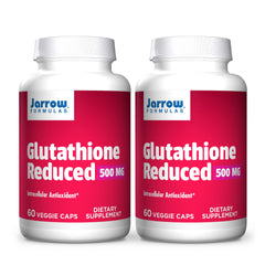 Front view of Jarrow Formulas Glutathione Reduced 500 mg bottle