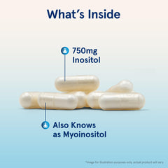 powder texture of inositol raw ingredient with jarrow formula branding, illustrates supplement form