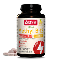 Jarrow Methyl B-12 lemon flavored chewable bottle