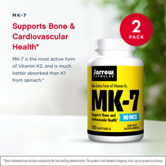 MK-7 90 mcg supplement bottle label details