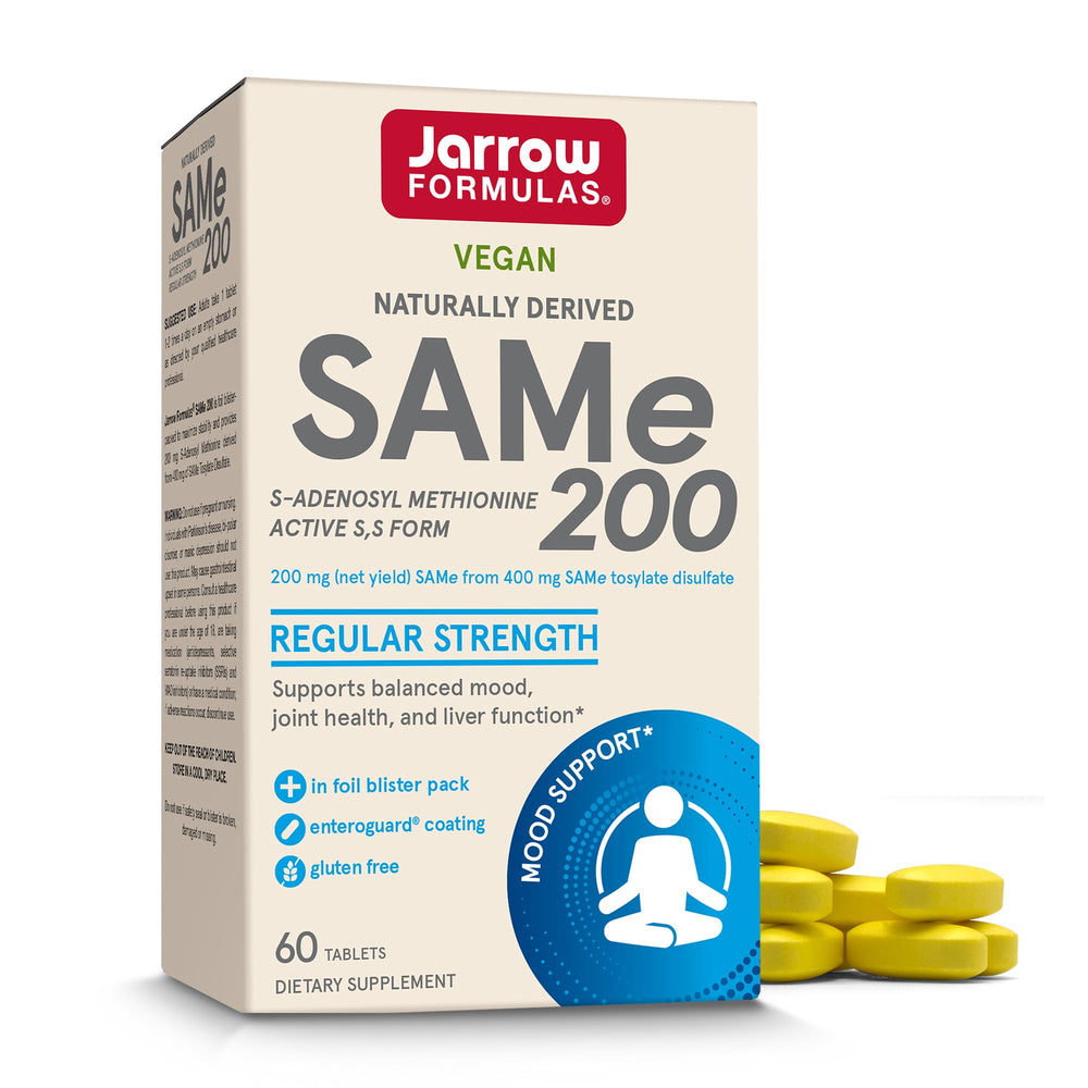 Bottle of Jarrow Formulas SAMe 200 mg 60 tablets