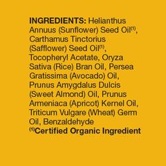 Oil blend includes almond, apricot, avocado, sunflower and wheat germ