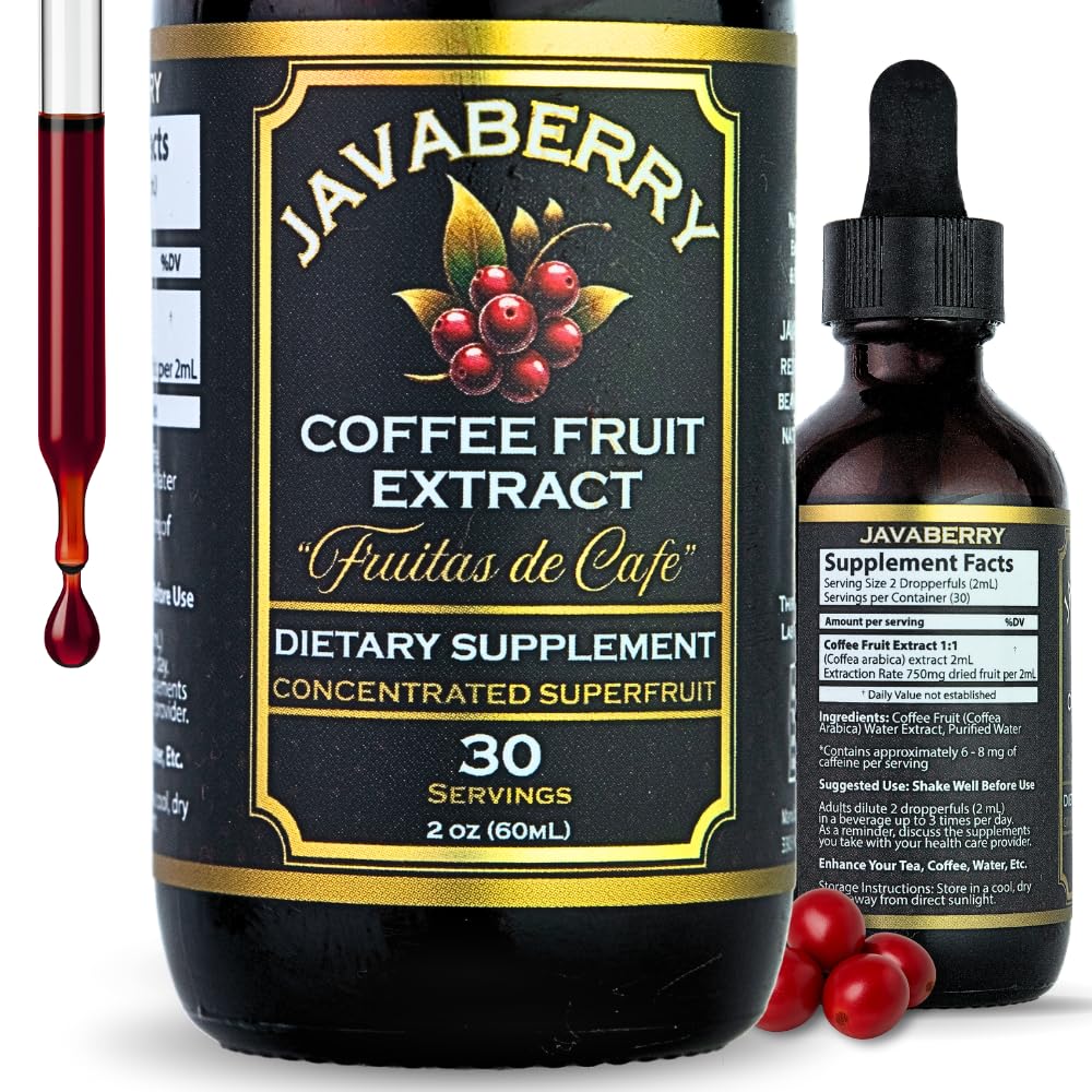Javaberry Coffee Fruit Extract bottle with dropper – 60ml