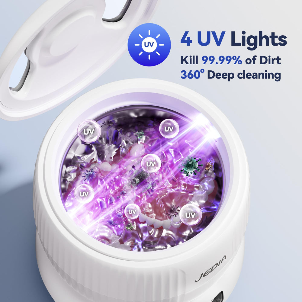 Side angle of JEDIA Ultrasonic Retainer Cleaner