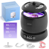 JEDIA Ultrasonic Retainer Cleaner front view with dual viewing windows