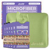 Jestik microfiber cleaning cloths set — black and olive green, 6-pack