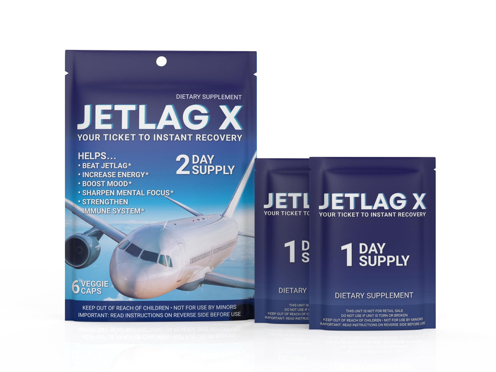 JetLag X packaging on white background