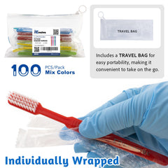 Office and business travel-ready disposable toothbrushes
