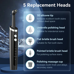 Five replacement heads included for Jeyoe Tooth Polisher
