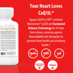 Jigsaw Health CoQ10 w/SRT product label close-up