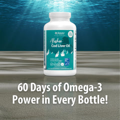 Omega-3 breakdown showing EPA, DHA, and DPA in cod liver oil